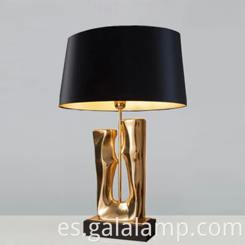 Lámpara de escritorio minimalista de lujo, accesorio de iluminación de resina de dormitorio de arte creativo